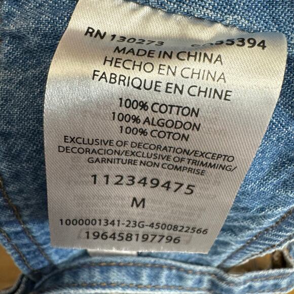 Wrangler + STAUD The Jean Cropped Denim Top Sexy Women's M New - Picture 14 of 15